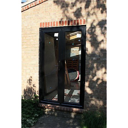 209 - Black Powder Coated Aluminium French Doors