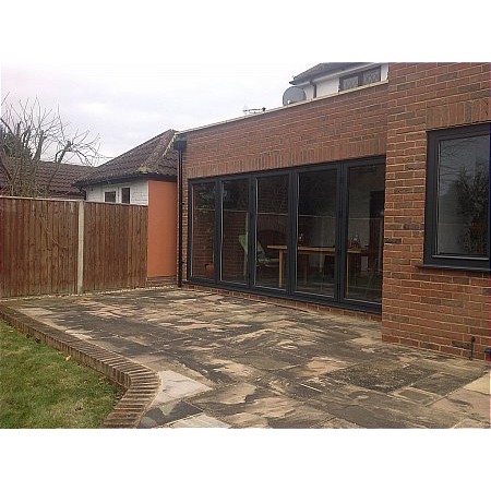 378 - 5 Door Set of Bi folds in an Orangery