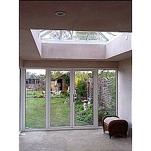 View showing how much light is let through the flat roof
